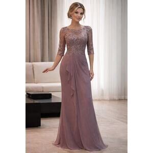 House of Jovelle Evening Gown Dress Women M Dusk Pink Mother of The Bride NWT